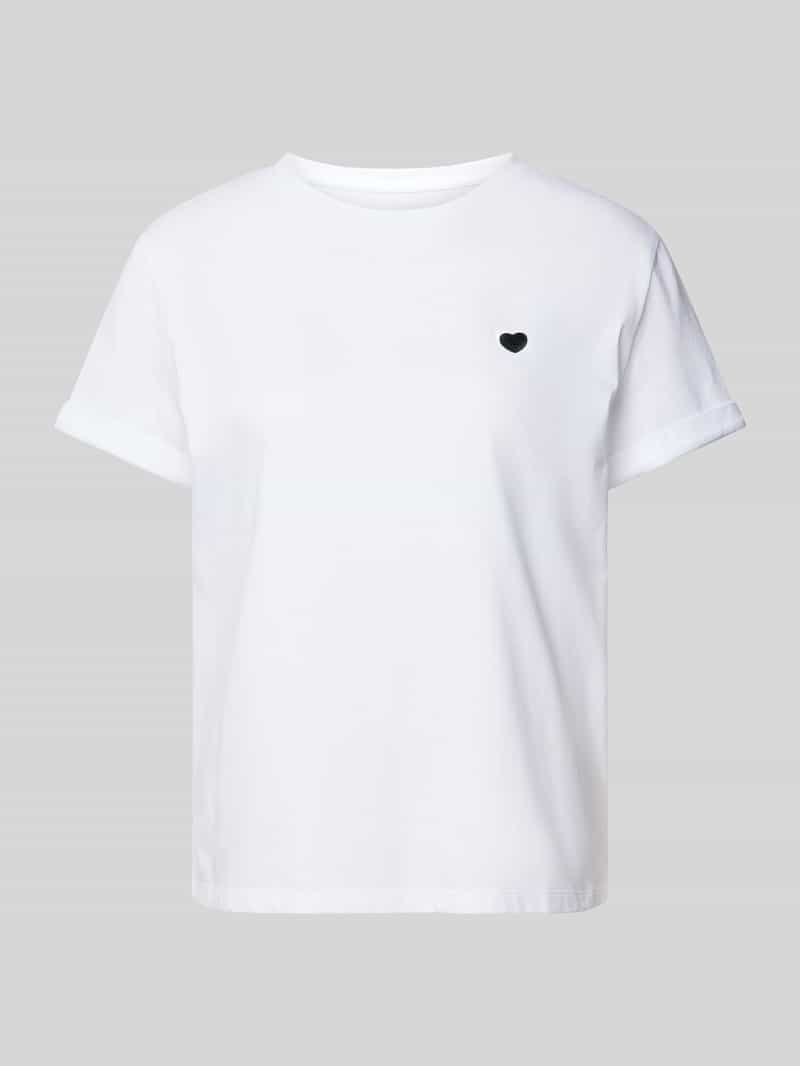 relaxed fit t-shirt met motiefstitching model 'Serz'