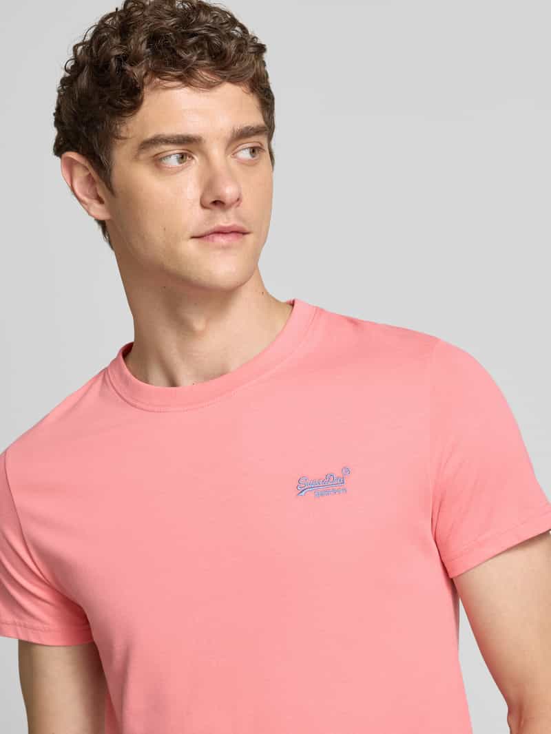 Superdry T-shirt met labelstitching