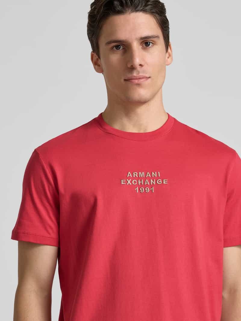 Armani Exchange Regular fit T-shirt van puur katoen