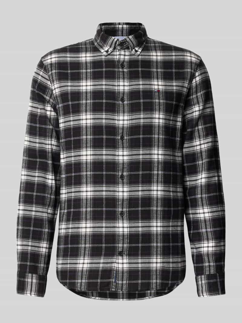 Tommy Jeans Regular fit flanellen overhemd van puur katoen