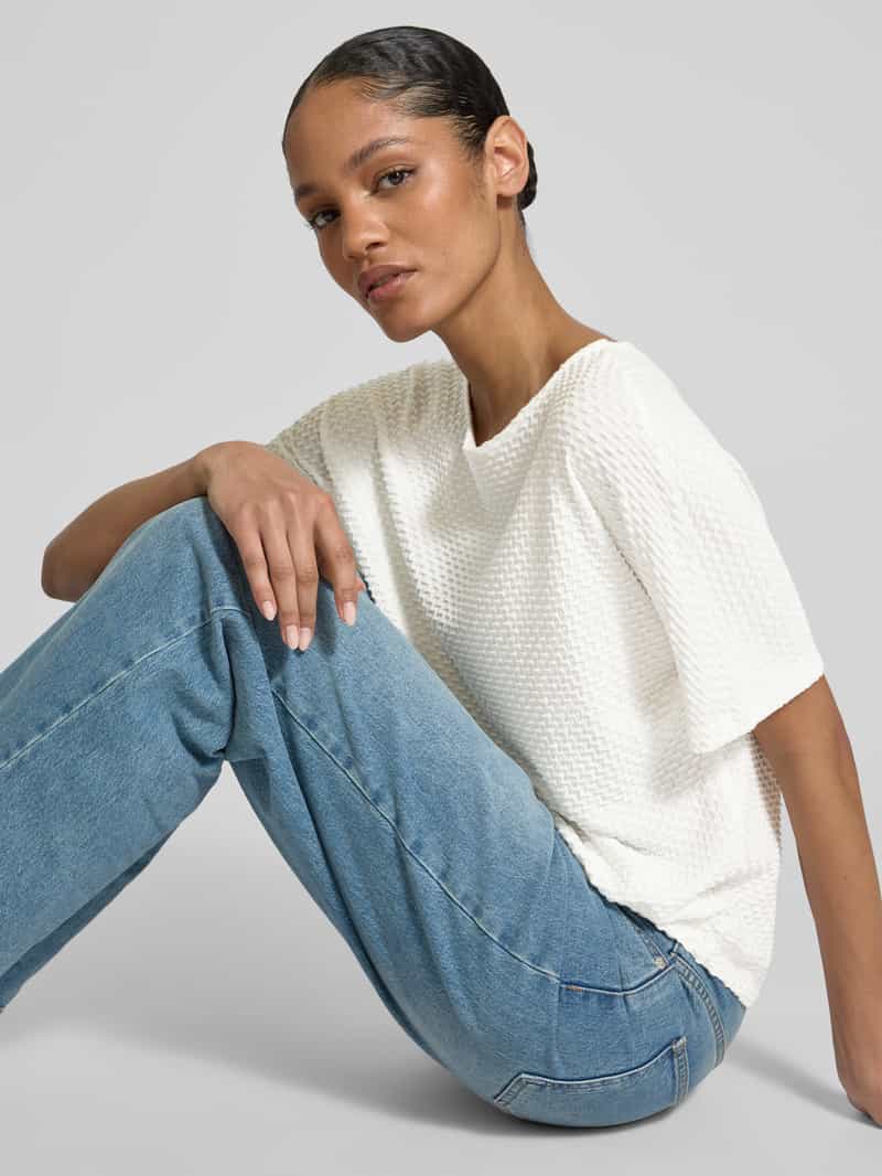 Opus T-shirt met structuurmotief model 'Sedoni'