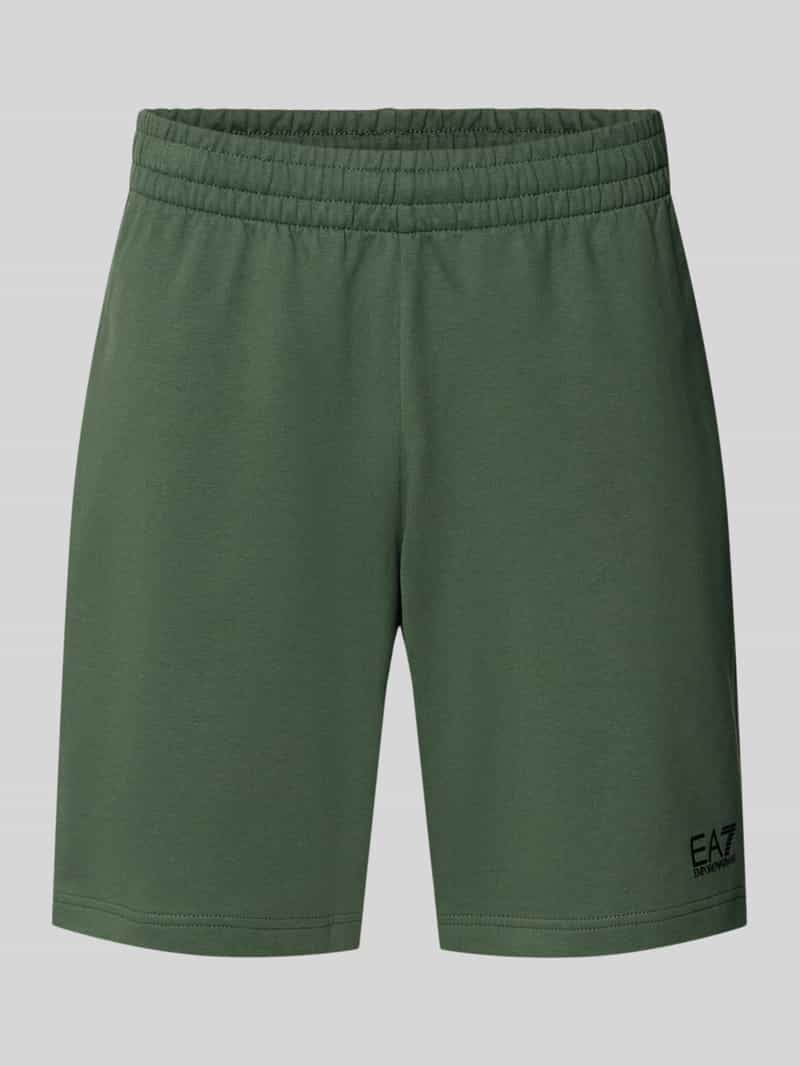 Short met elastische band en logo