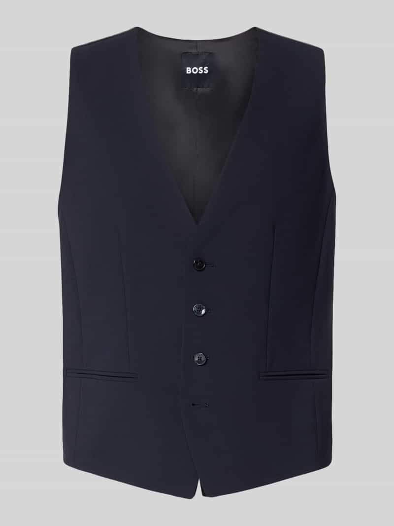 Boss Regular fit gilet van scheerwolmix