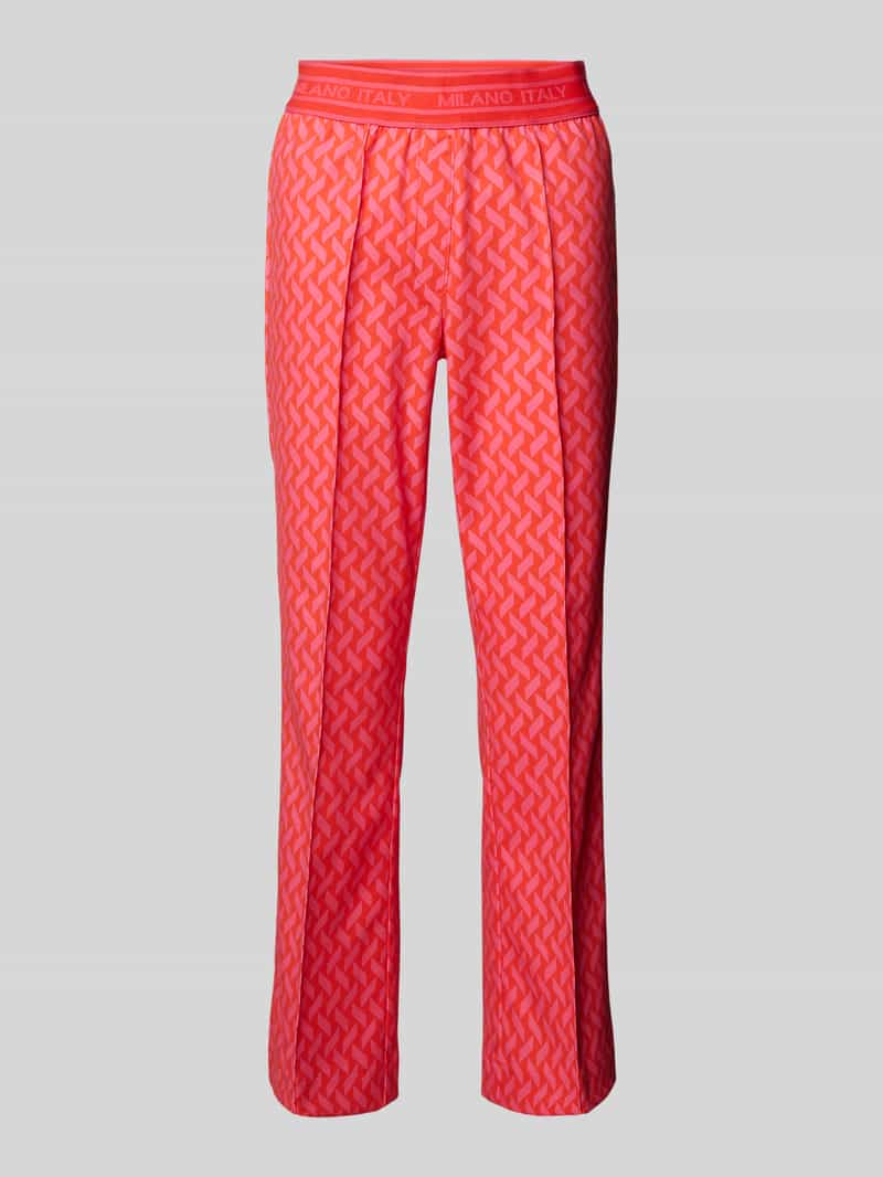 milano italy Regular fit stoffen broek met vaste persplooien