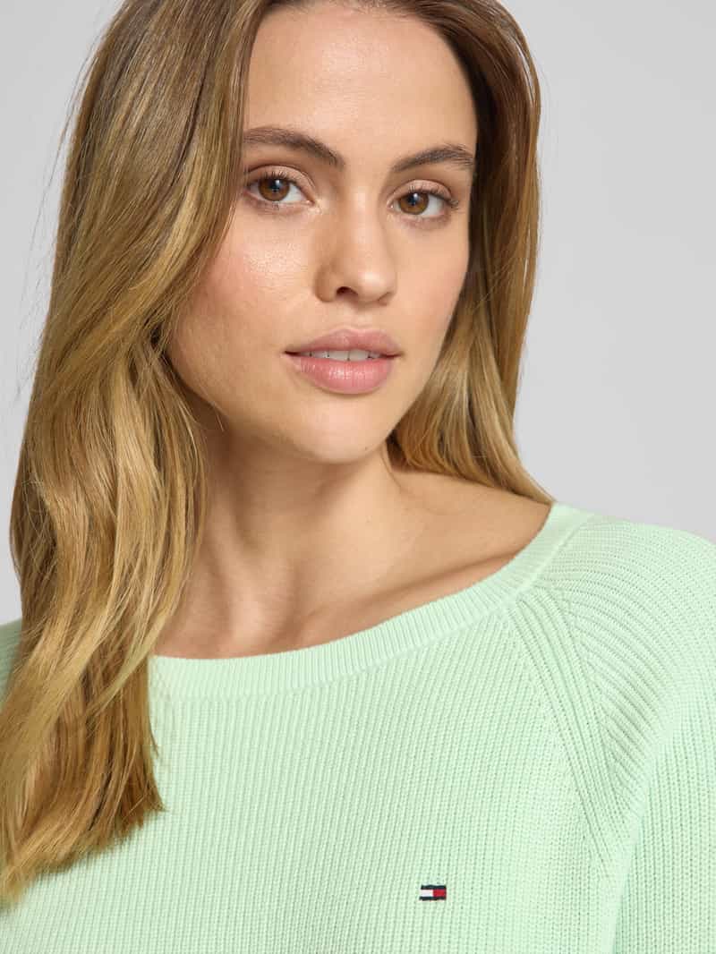 Tommy Hilfiger Regular fit gebreide pullover van zuiver katoen