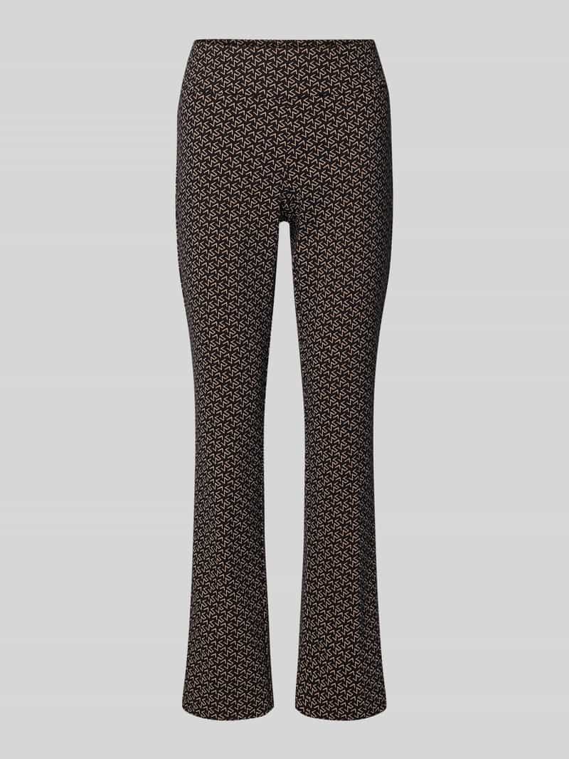 STEHMANN Flared stoffen broek met elastische band model 'Ina'
