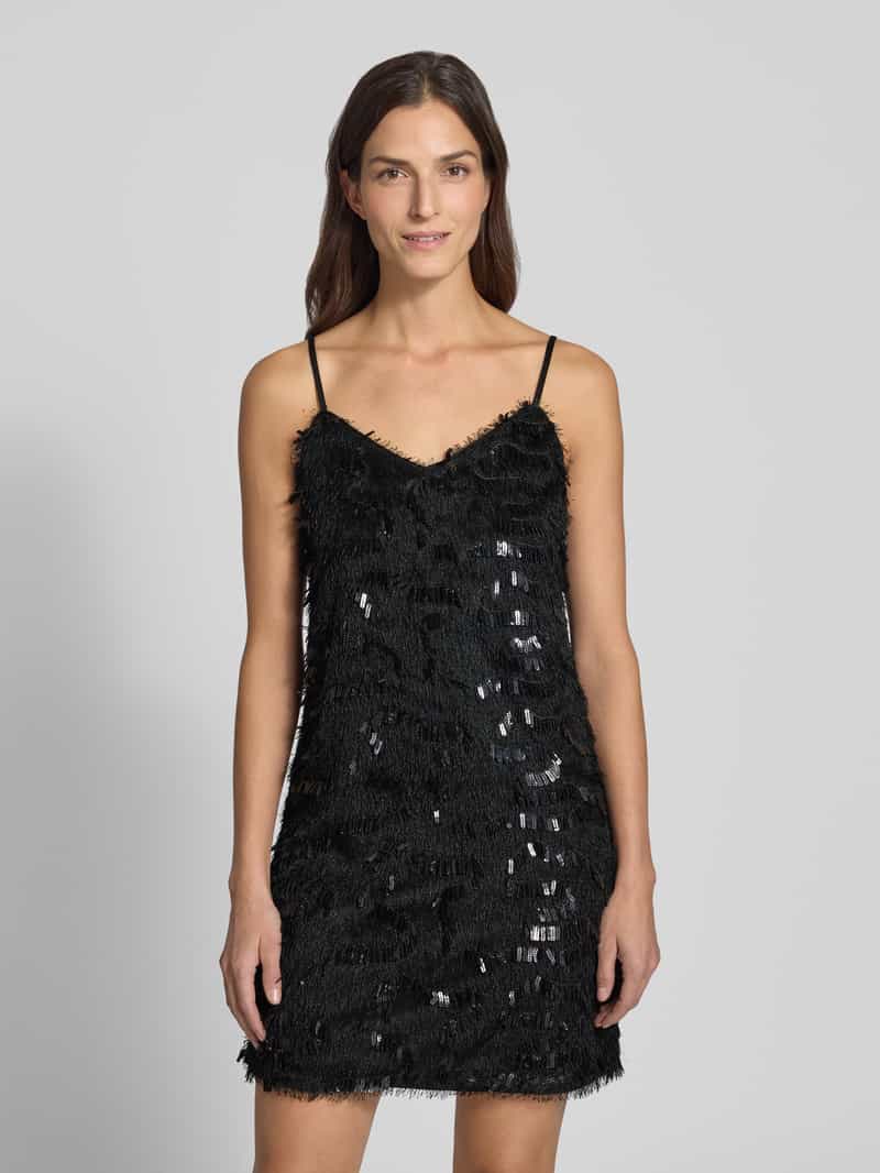 Vila Mini-jurk met pailletten model 'CALLI' zwart, foto 3