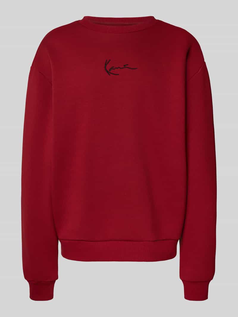 Karl Kani Sweatshirt met ronde hals en labelstitching