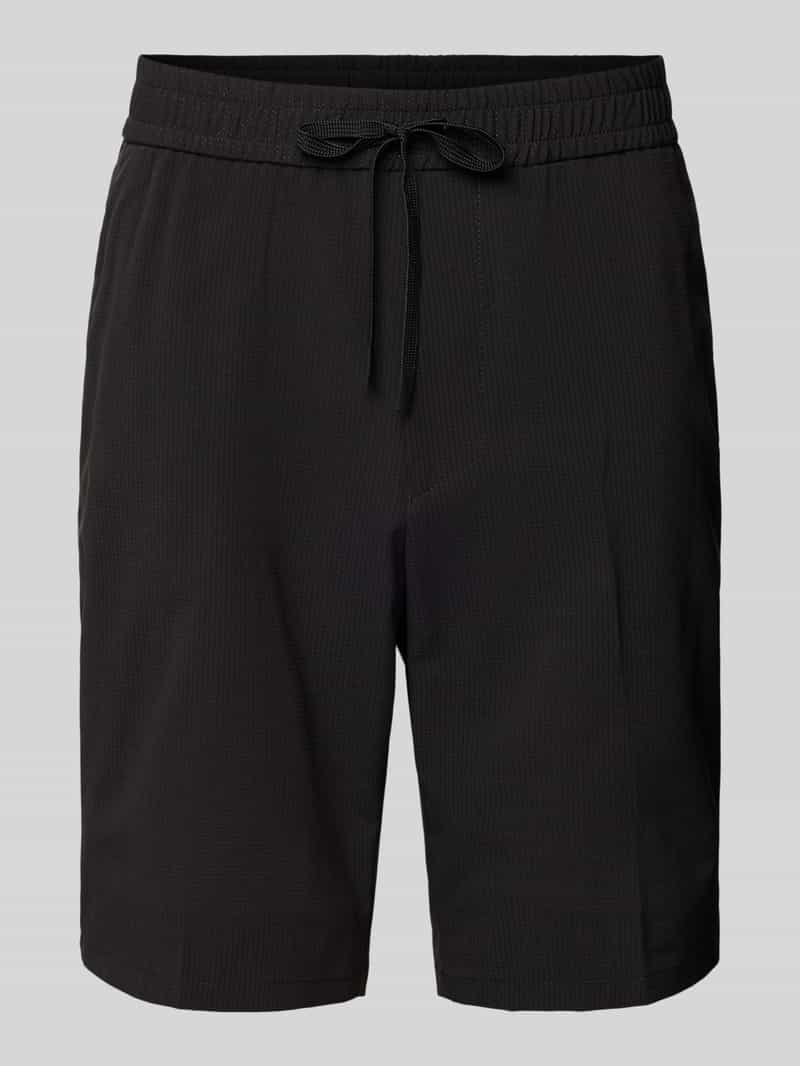 BOSS Green Korte regular fit broek met tunnelkoord