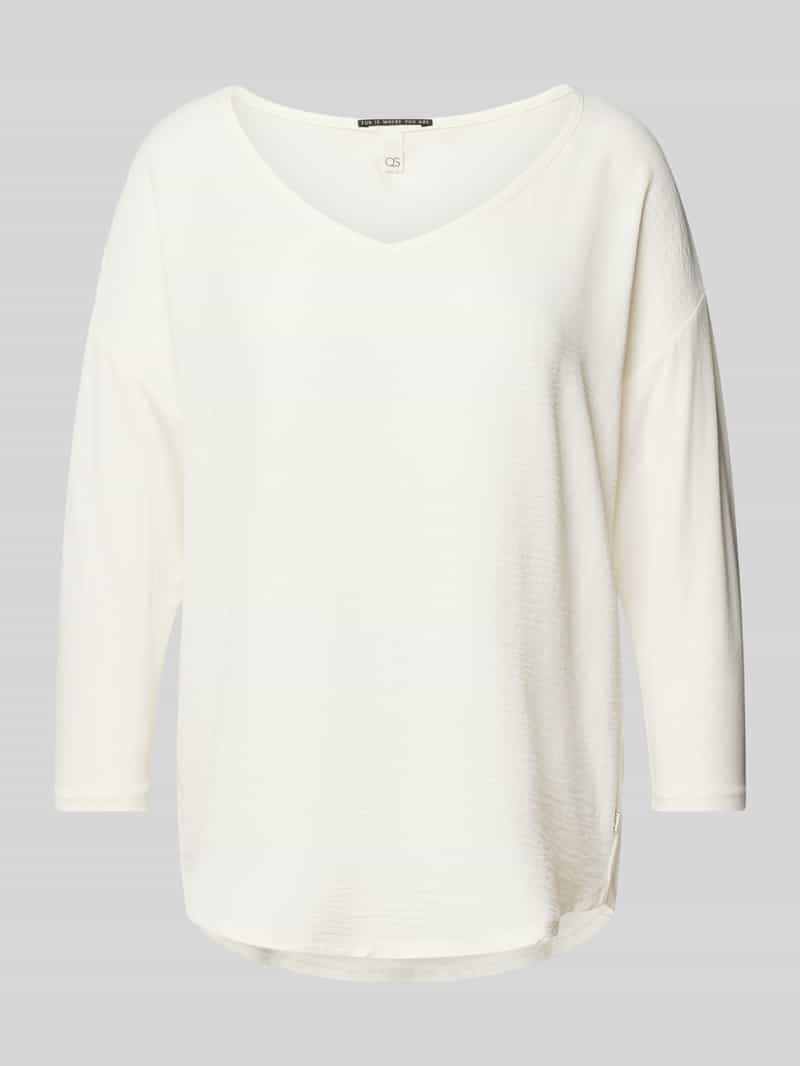 QS Shirt met 3 4-mouwen en extra brede schouders