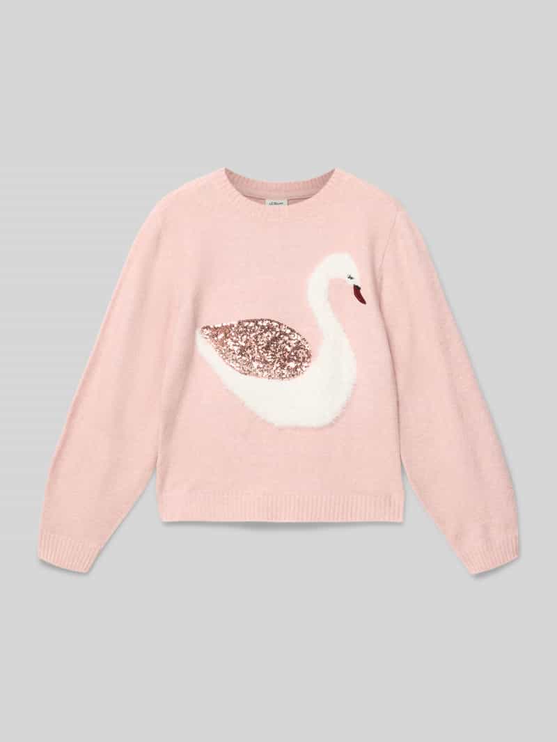 s.Oliver RED LABEL Regular fit gebreide pullover met intarsia