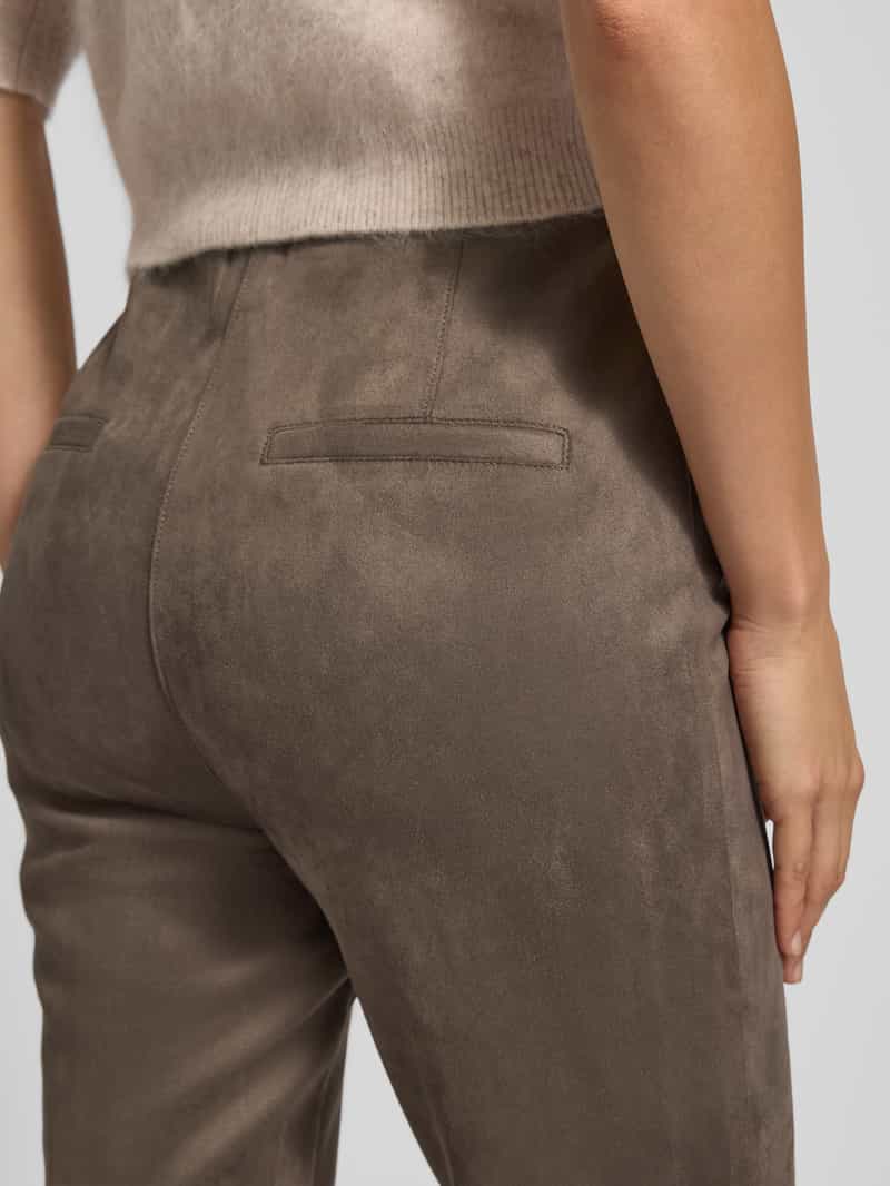 Betty Barclay Broek in leerlook met lengtenaden