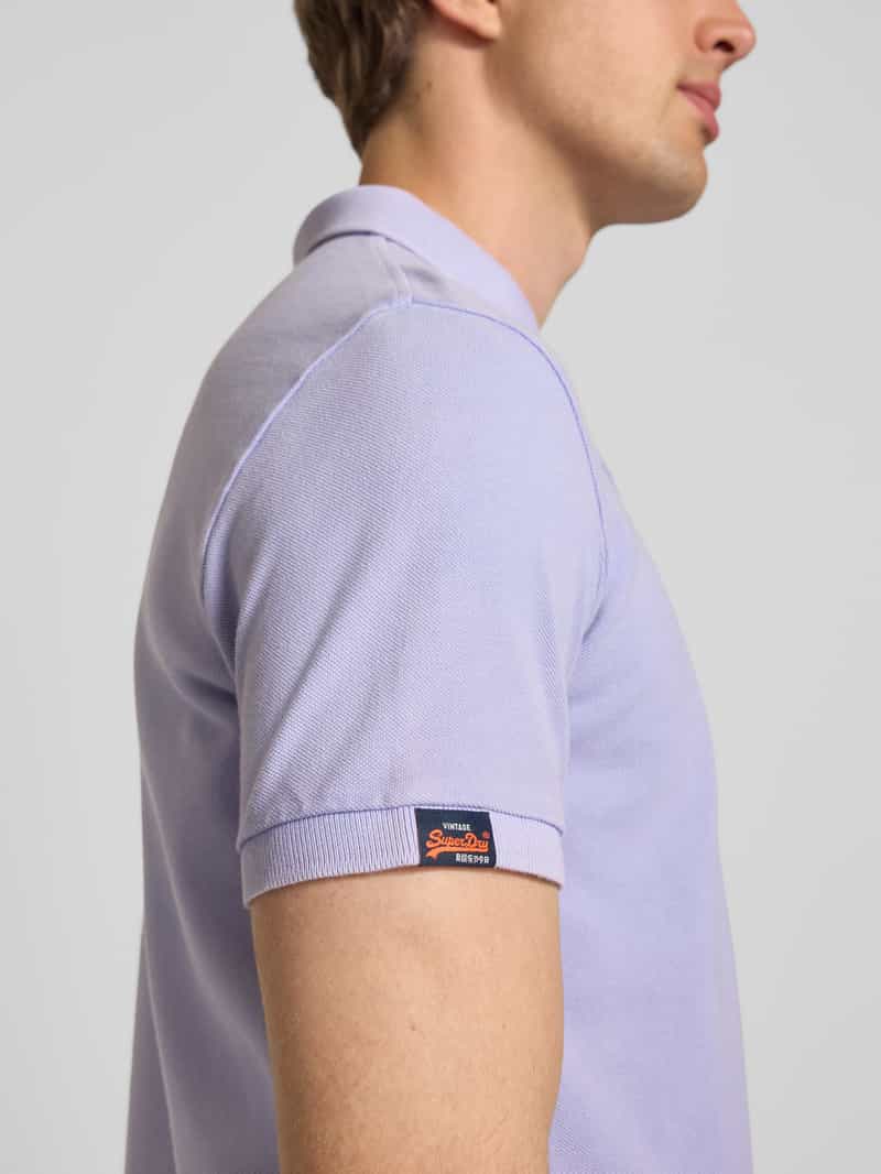 Superdry Regular fit poloshirt met labelstitching
