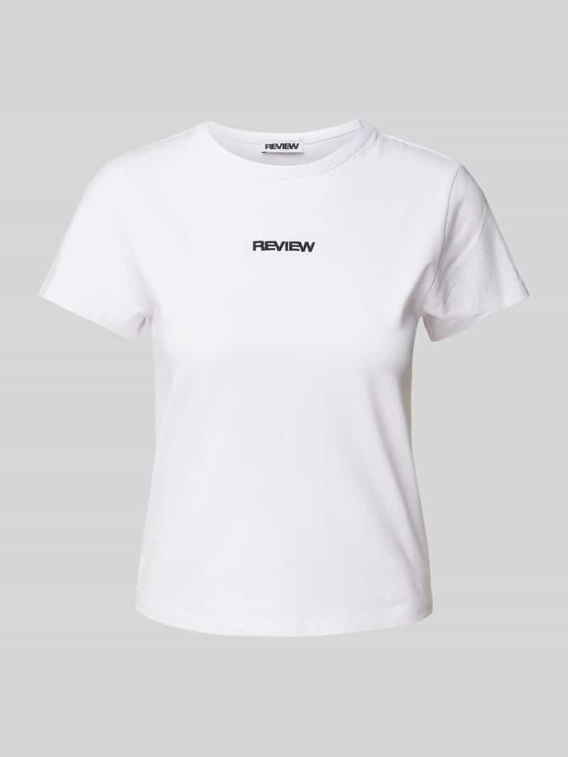 T-shirt met labelprint