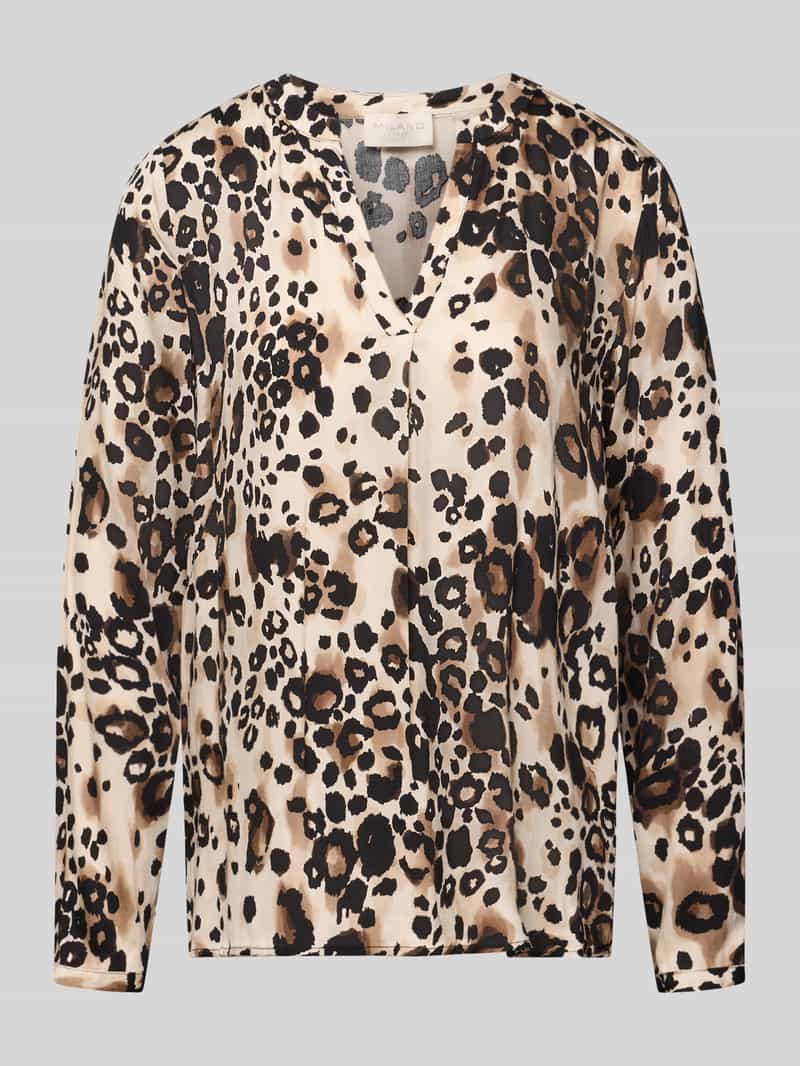 Milano italy Regular fit blouse van viscose met v-hals