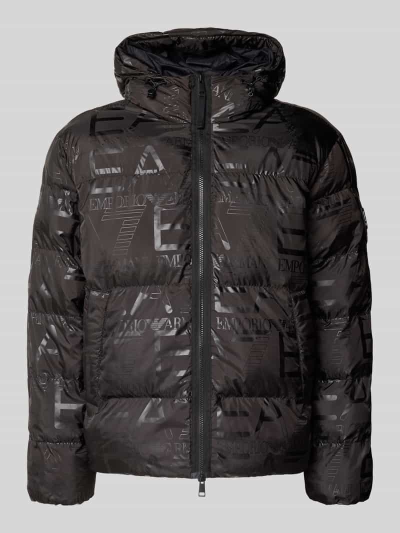 EA7 Emporio Armani Regular fit gewatteerd jack met all-over logoprint model 'MOUNTAIN'