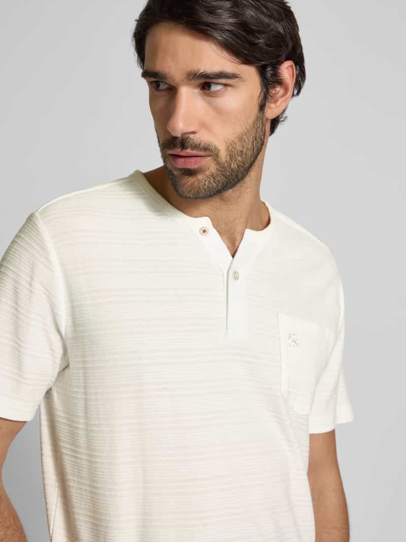 Lerros T-shirt met borstzak en labelstitching model 'SERAFINO'