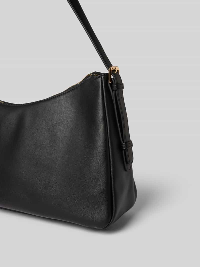 Seidenfelt Handtas in leerlook model 'Nelma'