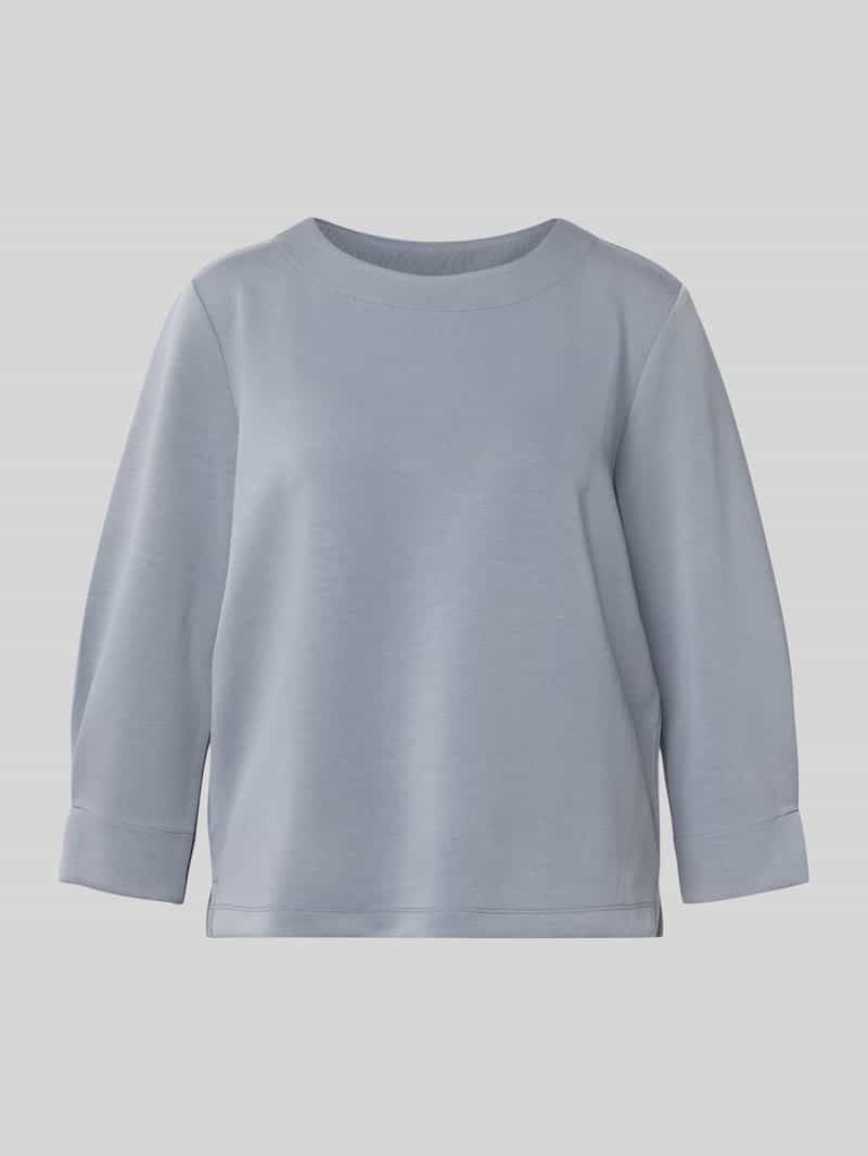 comma Sweatshirt met geribde ronde hals