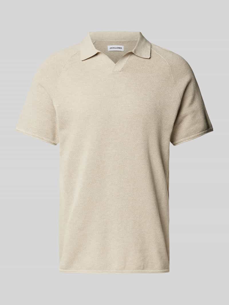 jack & jones Slim fit poloshirt met structuurmotief model 'HILL KNIT'
