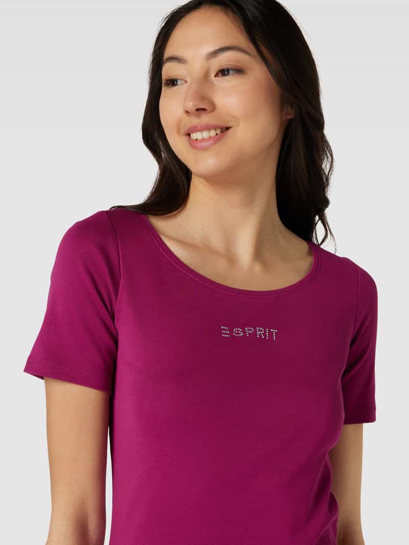 Esprit T-shirt met strass-steentjes