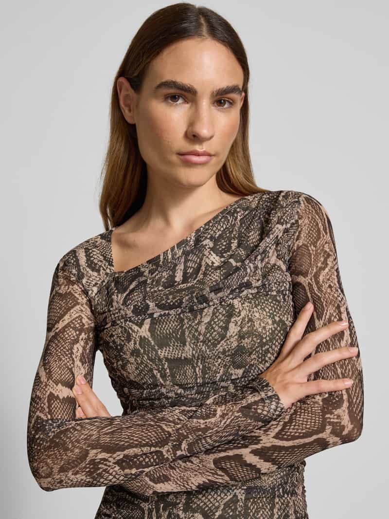 Guess Shirt met lange mouwen en asymmetrische hals model 'BERNARDETTE'