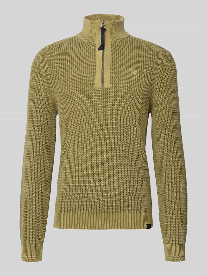 Lerros Slim fit schipperstrui in gebreide look