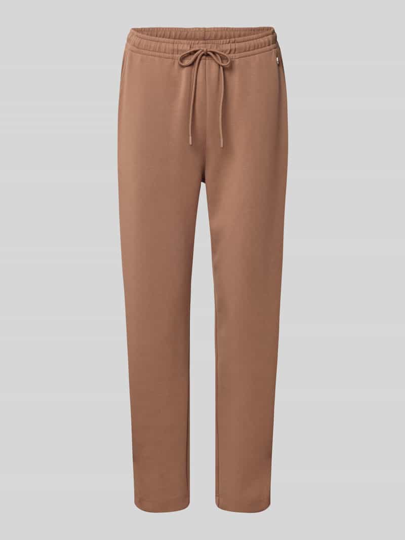 FYNCH-HATTON Wide fit pantalon van viscosemix met elastische band