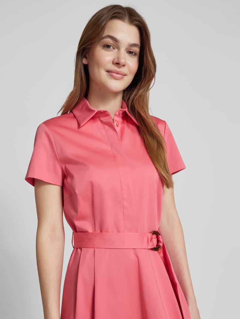 Christian Berg Woman Selection Knielange jurk met tailleriem