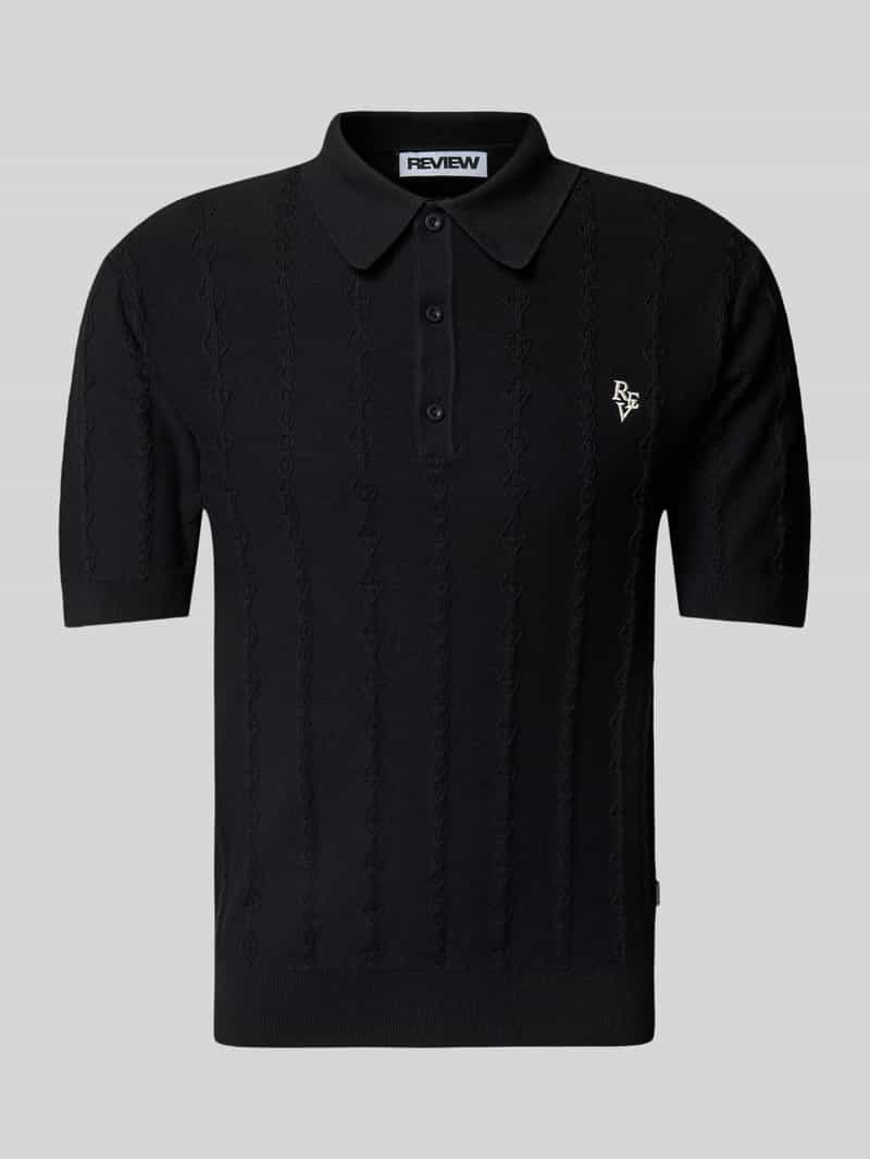 Regular fit poloshirt met labelstitching