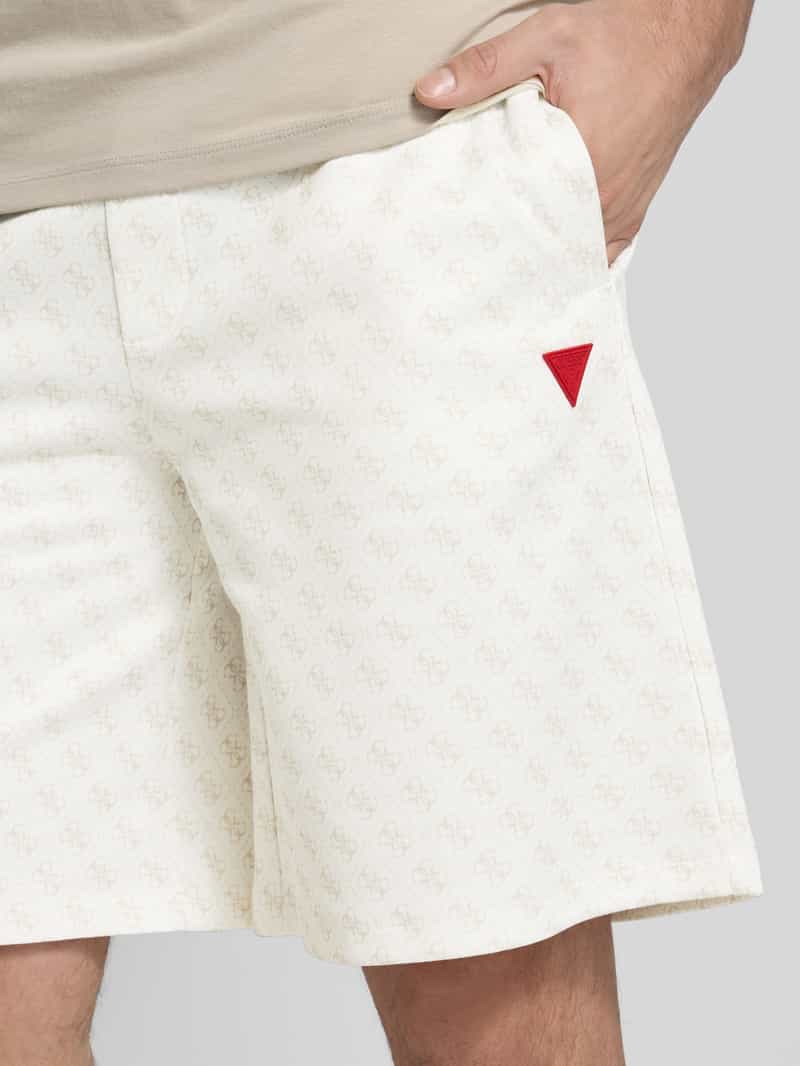 Guess Activewear Regular fit korte broek met labelbadge model 'KORBIN'