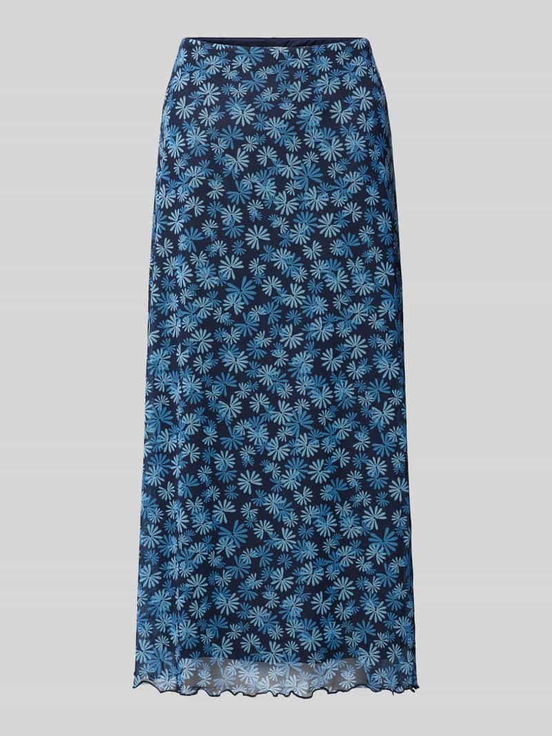 Tom Tailor Denim Afkledende mesh midirok met ondoorzichtige onderrok