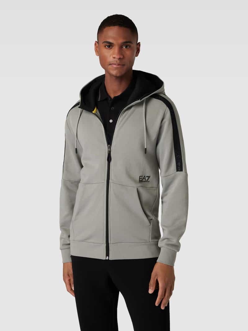Sweatjack met labeldetail EA7 Emporio Armani