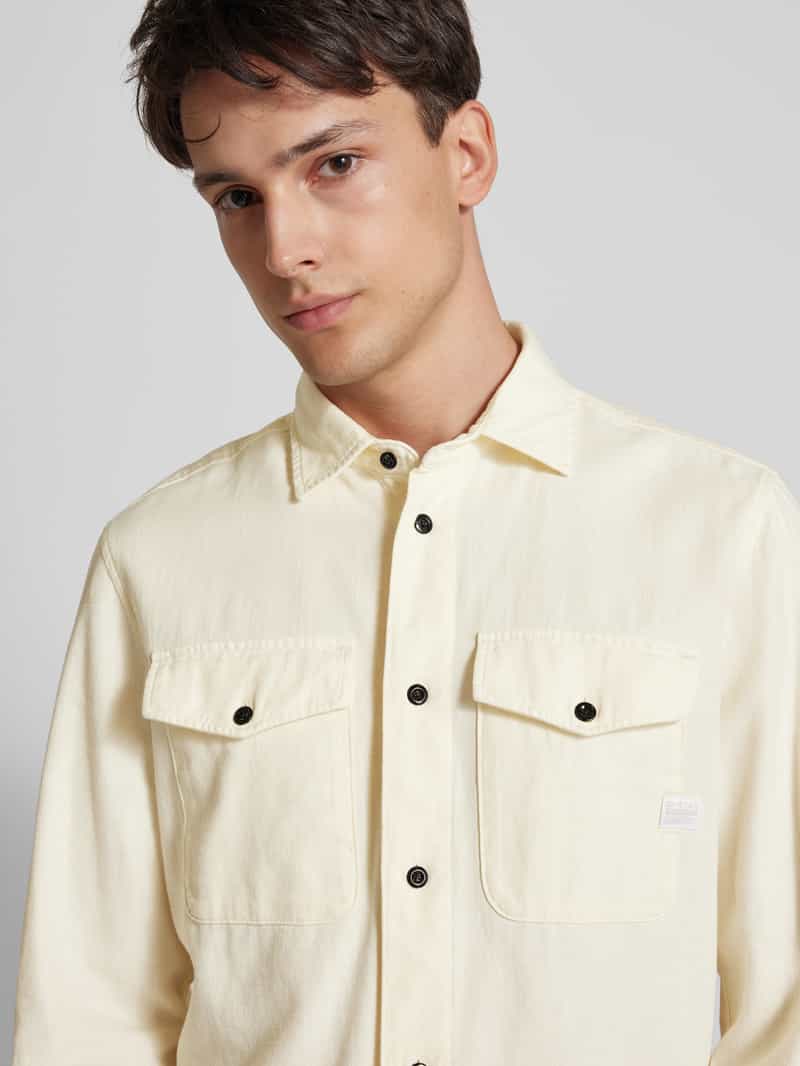 G-Star Raw Slim fit vrijetijdsoverhemd met borstzakken model 'Marine'