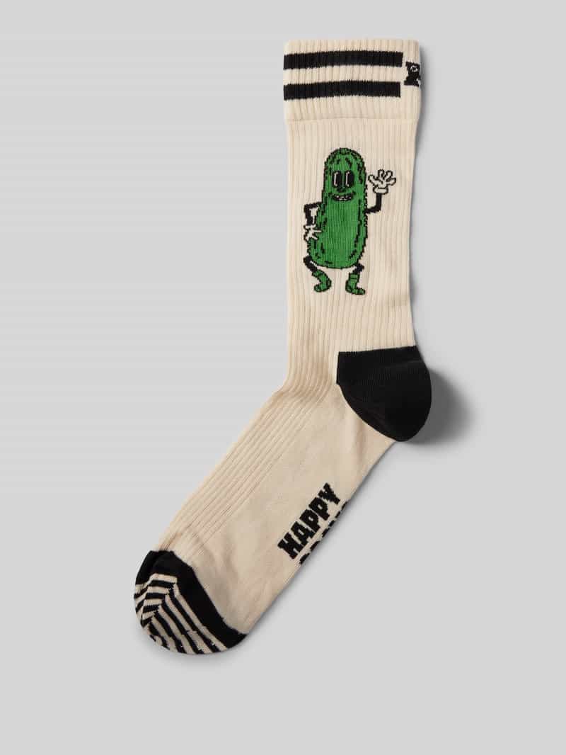 Happy Socks Sokken met motiefstitching model 'Peace'
