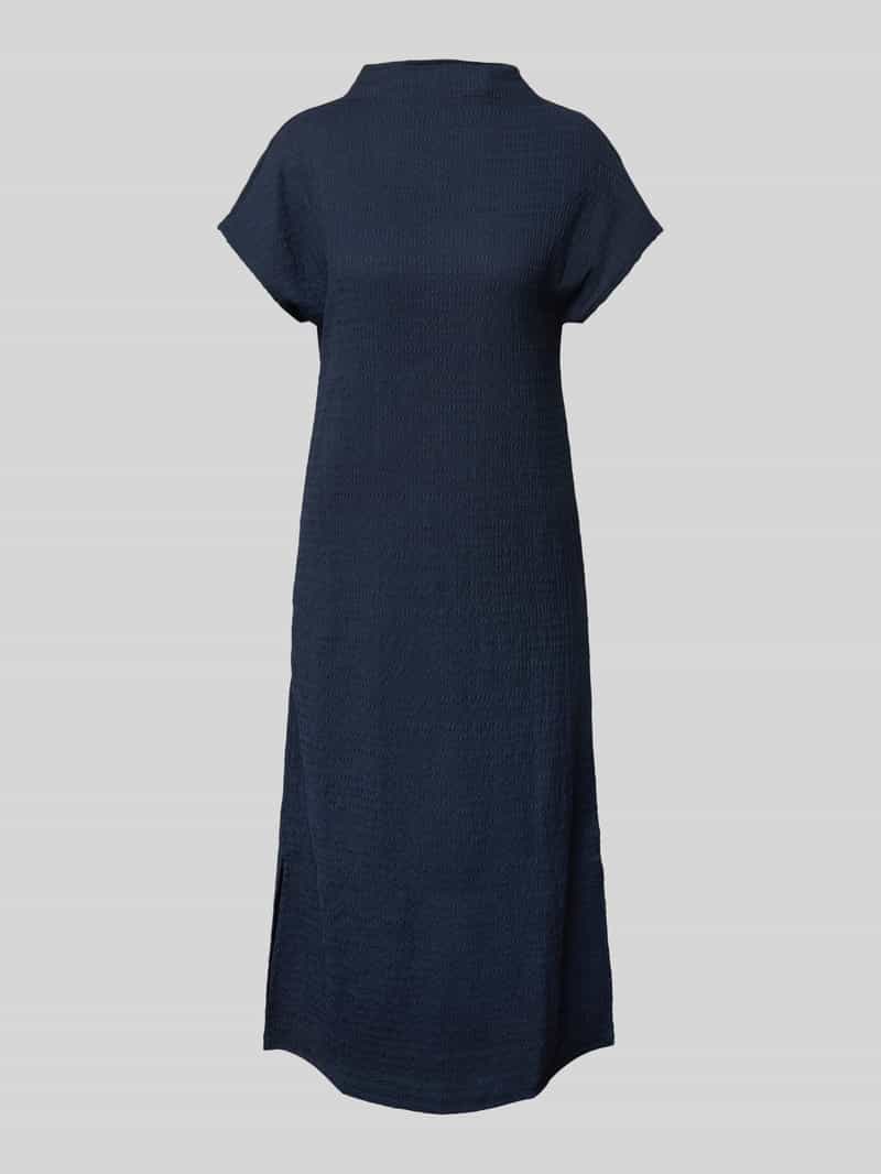 Tom Tailor Denim Soepele midi-jurk met opstaande kraag
