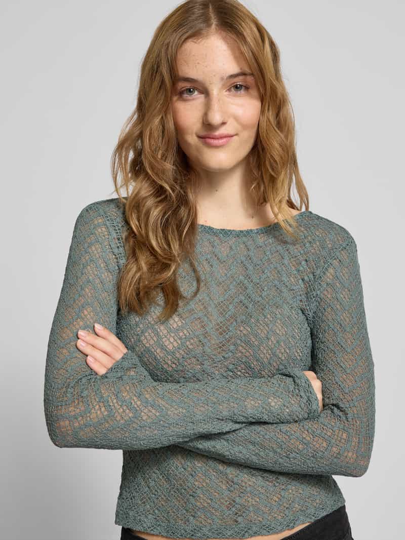 Only Slim fit shirt met lange mouwen van katoenmix model 'ANGILA'