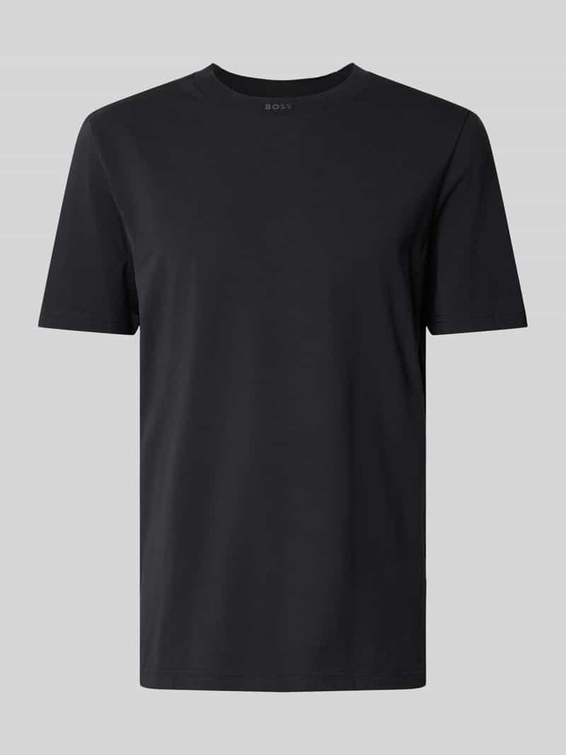 BOSS GREEN T-shirt Tee Rib met logo aan de hals