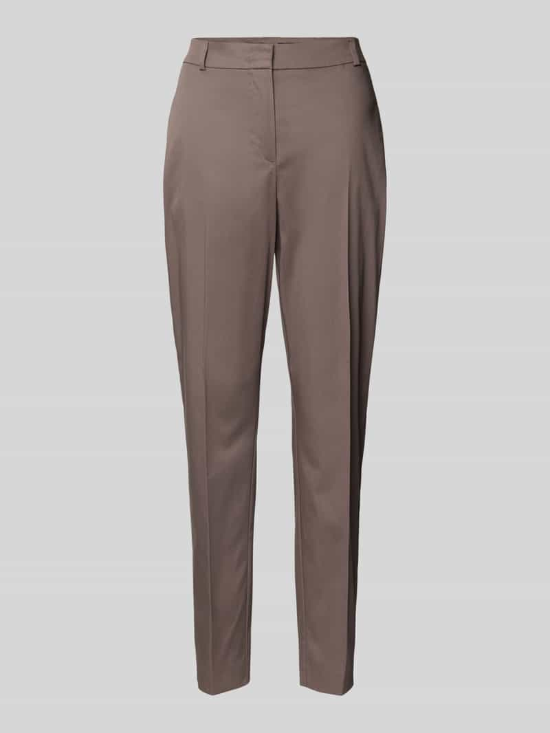 Comma Slim fit stoffen broek met persplooien