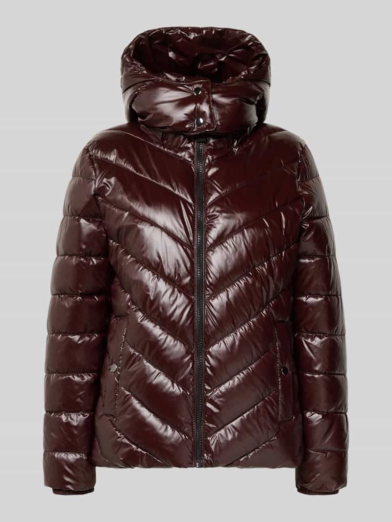 Christian Berg Woman Selection Gewatteerd jack met capuchon en ritssluiting