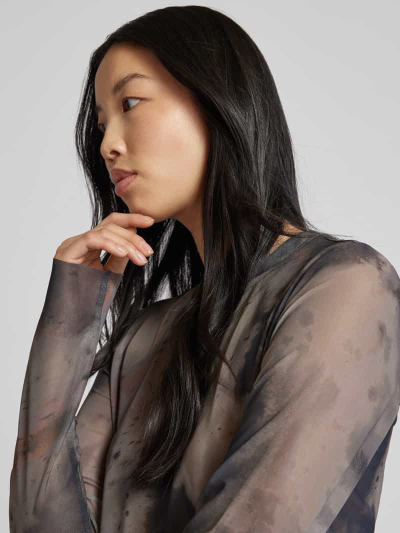 Jake*s Casual Longsleeve met ronde hals