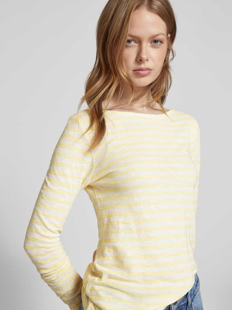 Marc O'Polo Regular fit shirt met lange mouwen van katoenjersey met streepmotief