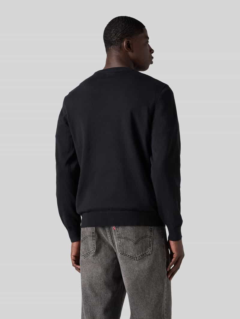 Levi's regular fit pullover van katoenmix met gestikt logo zwart, foto 2
