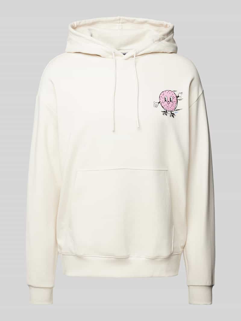 Hugo Blue Hoodie met motiefprint model 'Namiko'