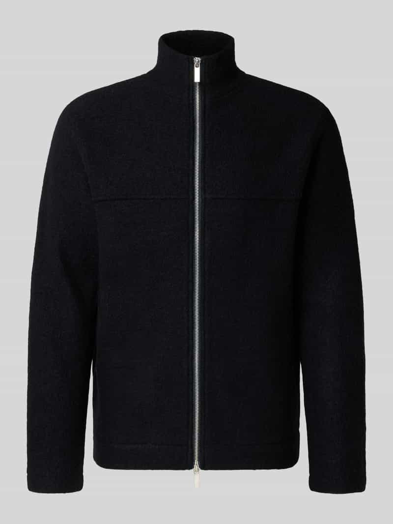 Selected Homme Regular fit cardigan van zuivere wollen bouclé model 'NEALY'