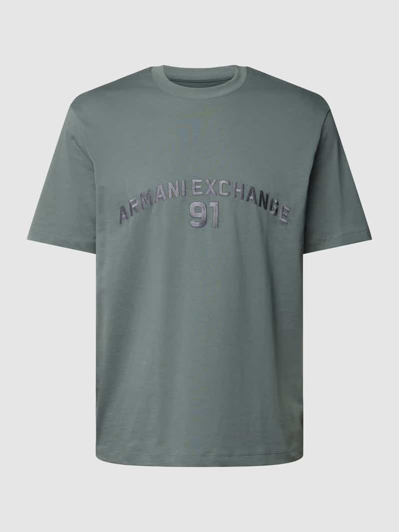 Armani Exchange T-shirt met labelprint