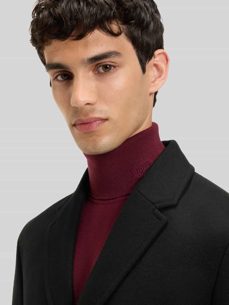 HUGO Regular fit lange jas van wolmix model 'MALTE'
