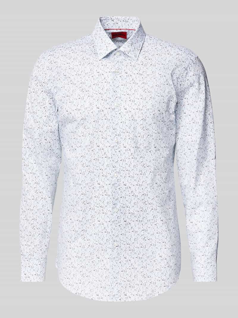 HUGO Slim fit zakelijk overhemd van puur katoen model 'KENNO'