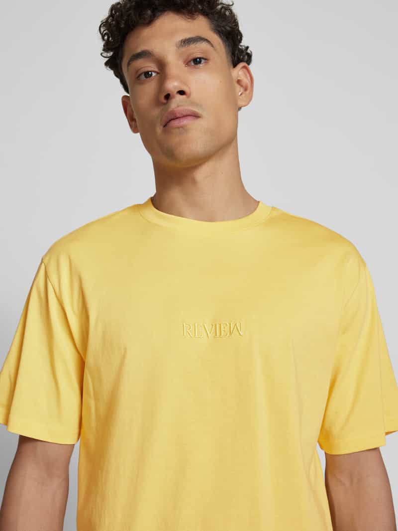 REVIEW T-shirt met labelstitching