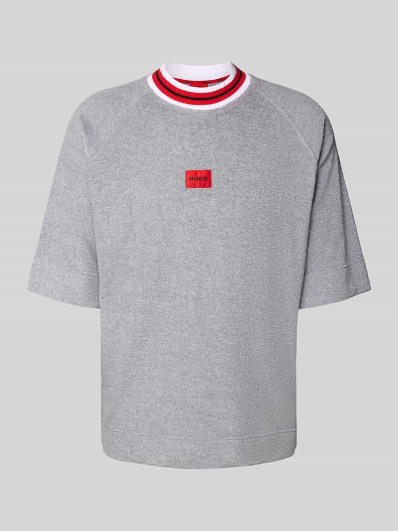 HUGO T-shirt met labelprint model 'JAXON'